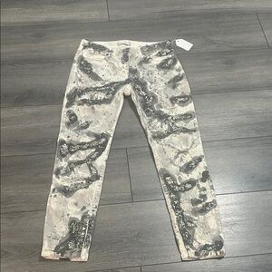 Faith Connexion Gray and White Patterned Jeans Size 25